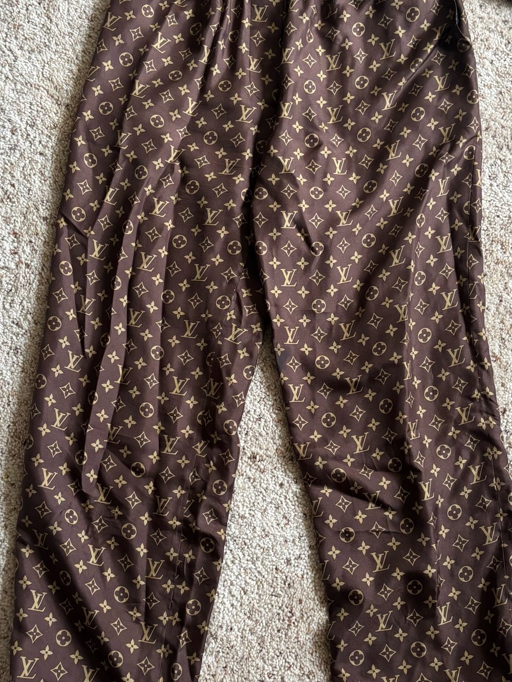 Louis Vuitton Silk Monogram Pajama Pants
